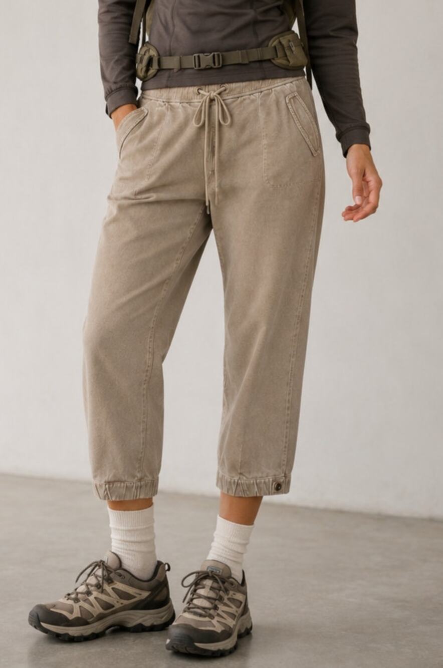 James Perse Terry Flight Pant Jogger Womens Medium Cropped Cotton Hemp Gorpcore